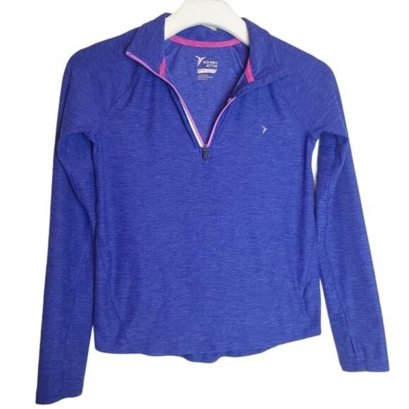 OLD NAVY ACTIVE Girls Jacket Blue Active Sports‎ Athletic Fitness Large 10/12 - Picture 6 of 11